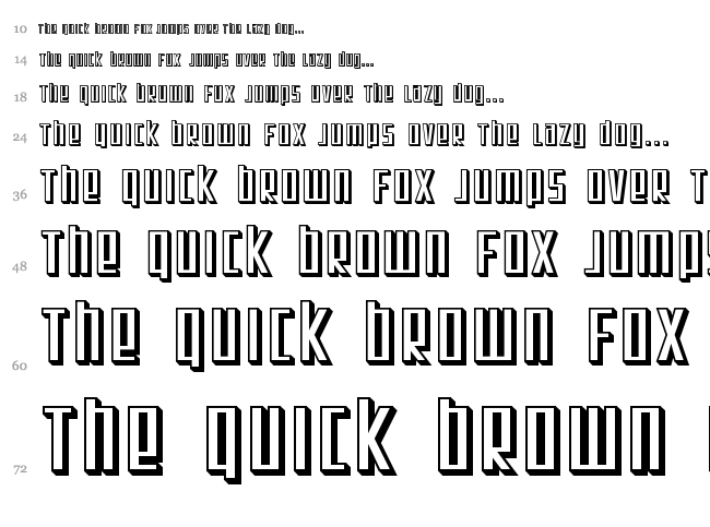 SF Square Root font waterfall